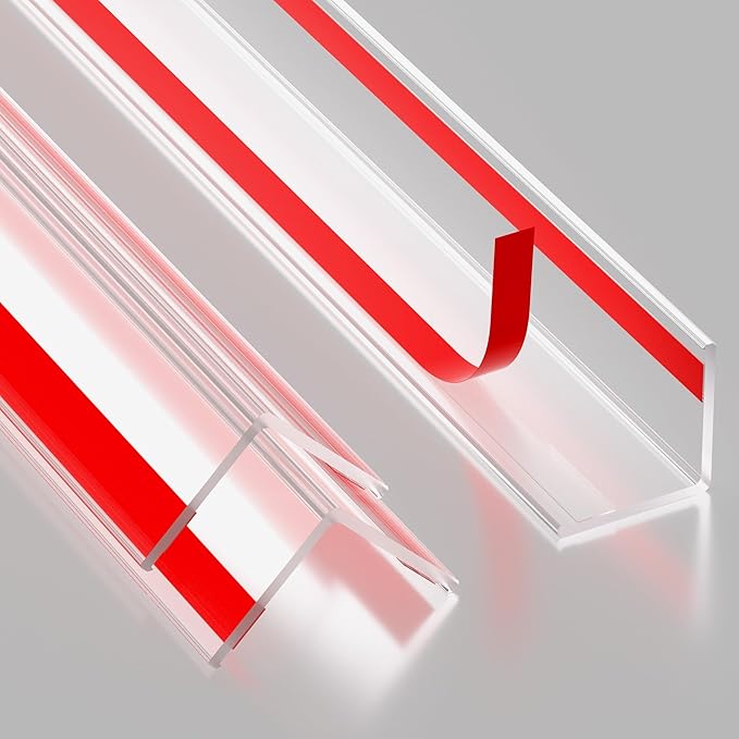 30x30mm Self Adhesive Corner Guard, 4pcs 57.1" Wall Corner Protector Strip, Flexible PVC Edge Trim, Peel and Stick Corner Protection for Furniture, Wall Edges & Table Corners