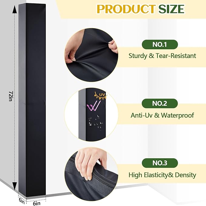 Wonderjune Wall Corner Guards and Edge Protector 6ft Gym Wall Padding Heavy Duty Protective Safety Padding for Gym, Baby, Home, Garages, Kindergarten, Basketball Court, Playrooms, Etc (6ft,Black)