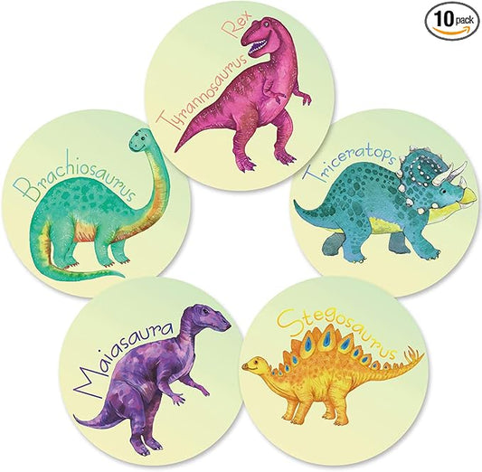 Zonon 10 Pcs Dinosaur Potty Training Stickers Dinosaur Toilet Target Sticker You Pee on Reusable Potty Toilet Targets Color Changing Pee Target for Kid Training Use