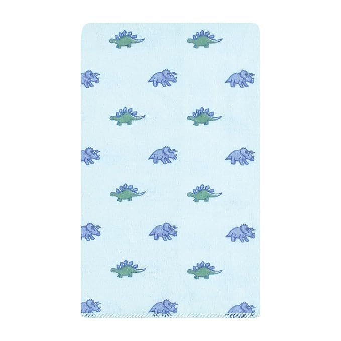 Hudson Baby Unisex Baby Cotton Flannel Burp Cloths 10-Pack, Pastel Dino, One Size