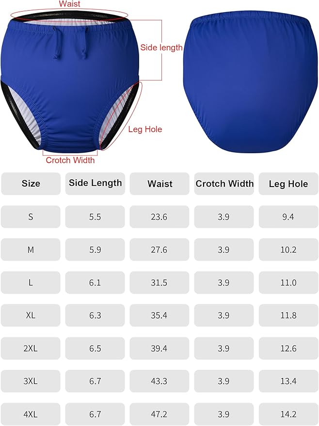 Adult Reusable Swim Diapers for Incontinence Special Needs Swimwear Waterproof Leakproof Cloth Diaper Covers Unisex