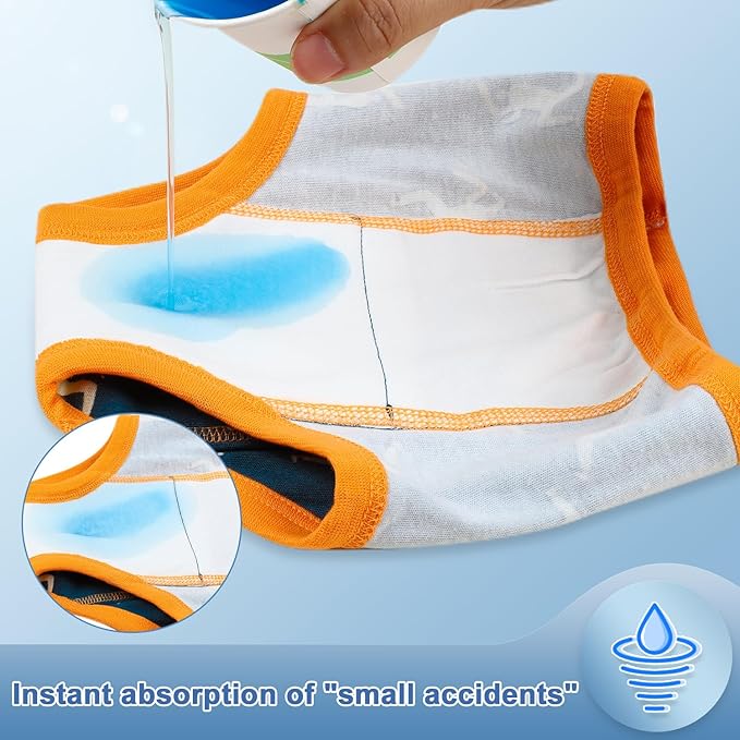 MooMoo Baby Training Underwear for Boys and Girls Absorbent Toddler Training Pants for Girs 2T-7T
