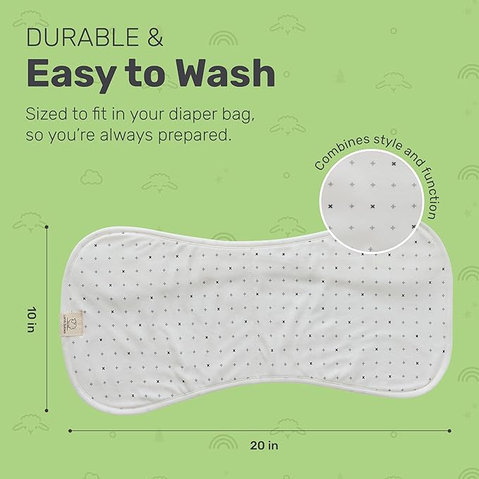 Posh Baby Cotton Burp Cloths, Absorbent, Lightweight, and Gentle Cotton for Mess-Free Moments, Baby Burp Cloths for Boys and Girls An Essential Addition to Every Parent's Diaper Bag