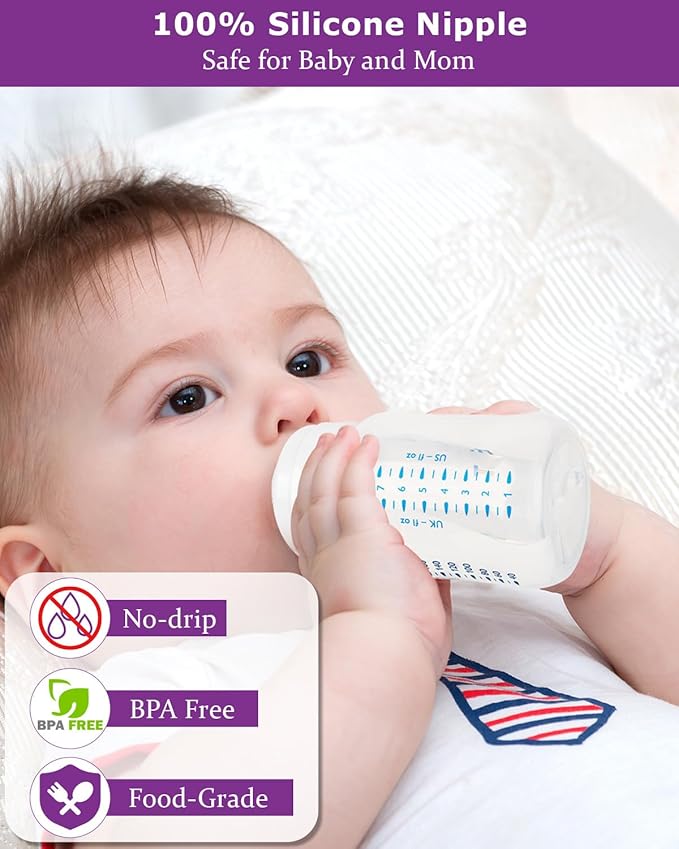 Straw Cup Nipples for Philips Avent Anti-Colic Baby Bottles,Food Grade Silicone Sippy Spout，Variable Flow Soft Nipple，6m+,4-Count