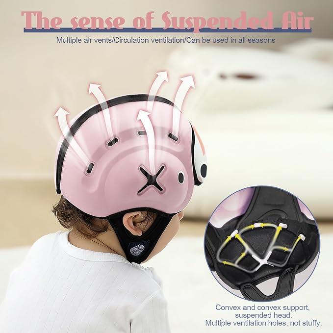 MamboBaby Head Protector Helmet, Breathable Baby Head Protector for Crawling and Walking, Infant Soft Helmet, Anti-Collision, Ultra-Lightweight, Expandable and Adjustable Age 10-24 Months