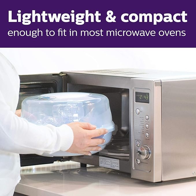 Philips Avent Microwave Steam Sterilizer for Baby Bottles, Pacifiers, Cups and More, SCF281/05