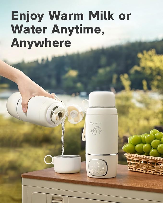 Portable Bottle Warmer for Travel - Fast Heating Breast Milk & Formula Warmer with 16,000mAh Battery, Electric heaters for Babies' Bottles,Baby Bottle Warmer for Car, Airplane（Puppy）