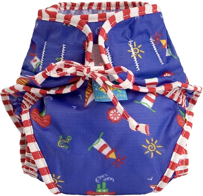 Kushies Baby Unisex Swim Diaper, Blue Solid, Small