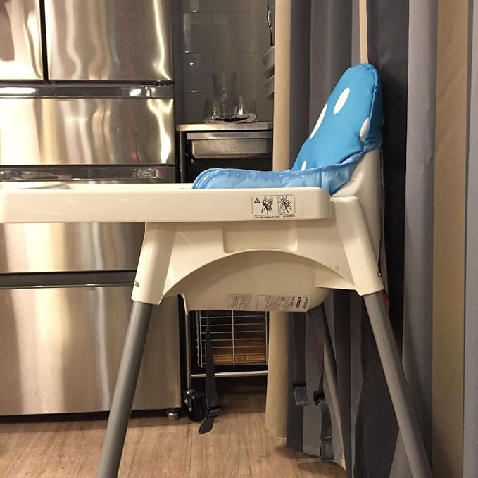 ZARPMA Highchair Cushion for IKEA Antilop High Chair, New Version Baby Highchair Seat Covers, More Thick, Washable Foldable, Child Chair Insert Mat Padding (Blue)