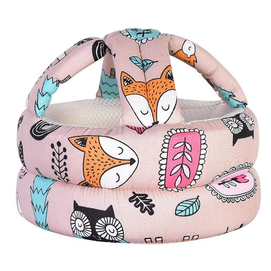 Baby Adjustable Helmet, Lightweight and Soft, Great for Baby Learning to Walk and Crawl. Forest,Pink