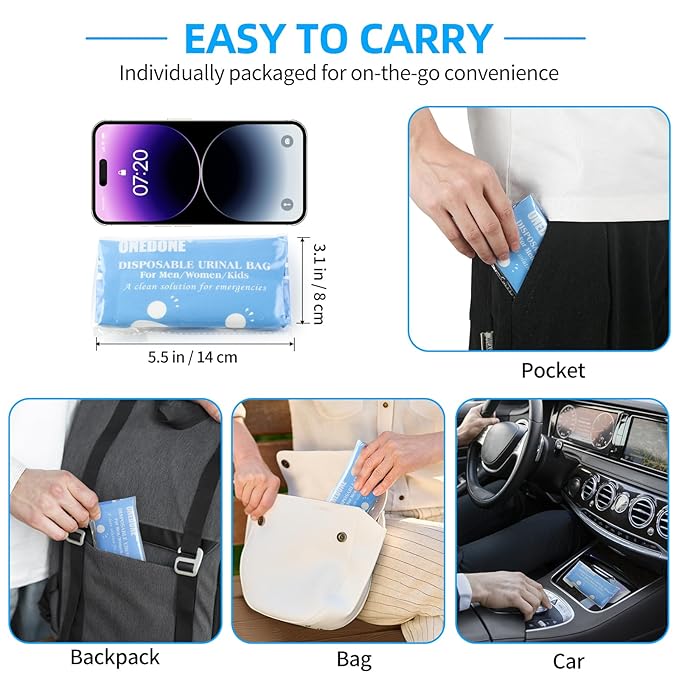 Portable Urinal for Kids Travel Urinal Pee Cup for Boys and Urinal Bags Pee Bags for Travel 24 Pack
