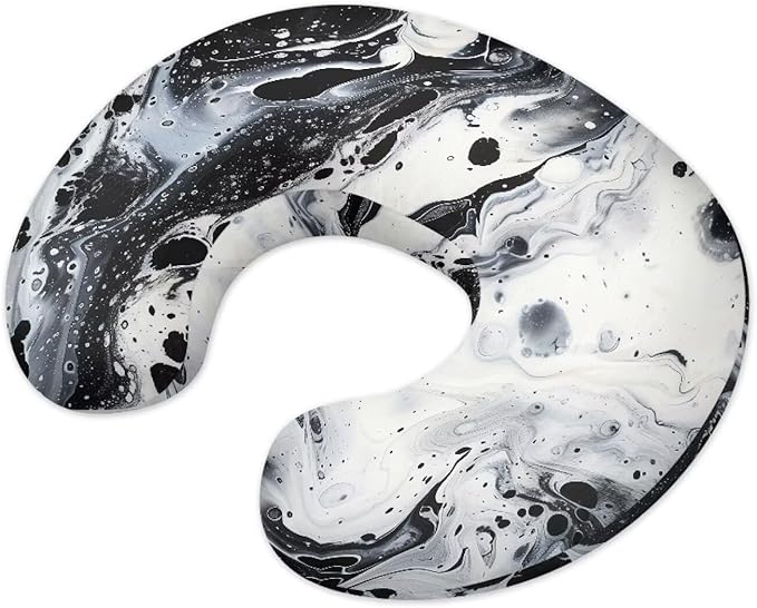 Nursing Pillow Cover Stretchy and Soft Nursing Cover for Breastfeeding Pillows Pillow Slipcover for Baby Girls Boys Newborn White and Black