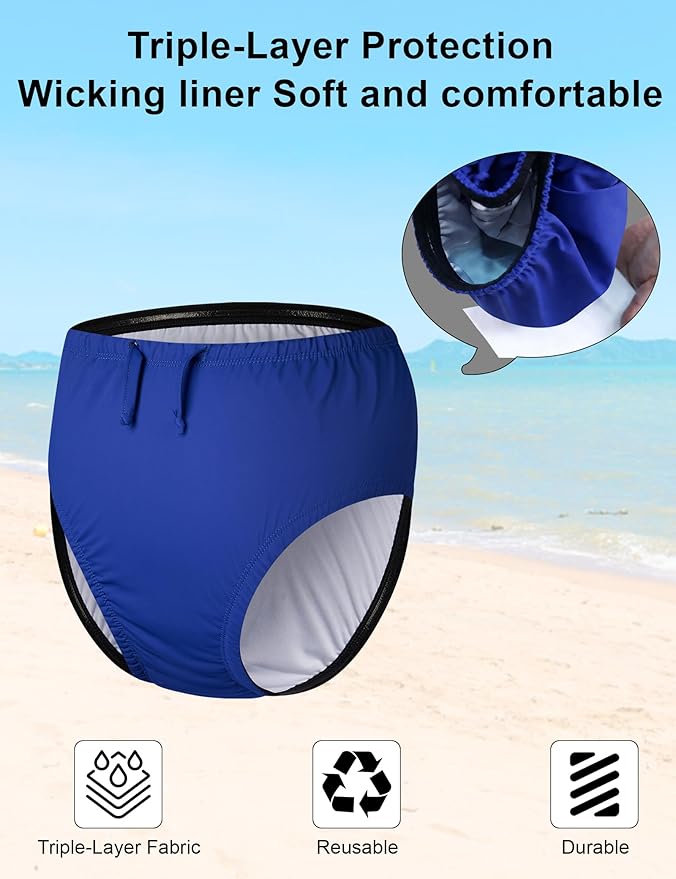 Youth Special Needs Reusable Swim Diapers Swimwear for Incontinence Diaper Covers Waterproof,Leakproof, Unisex