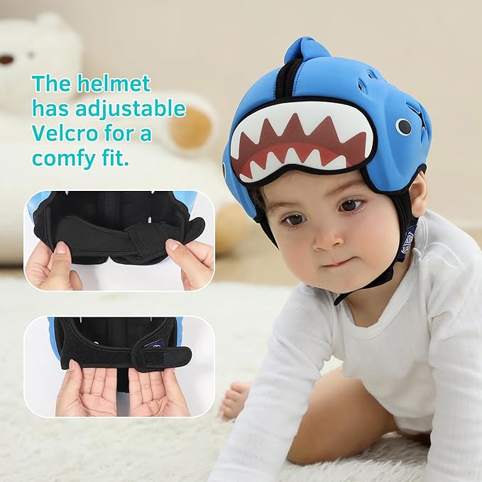 Baby Safety Helmet, Mambobaby Breathable Baby Head Protector for Crawling Walking, Ultra-Lightweight, Soft and Adjustable Baby Helmet Suitable for Babies 6-24 Months
