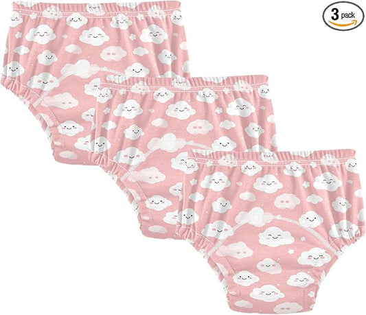 Baby Underwear Potty Training Pants Absorb Water Sleep Boxer Briefs Underwear for 2T Cute Clouds