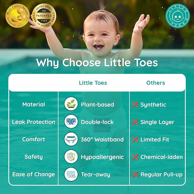 Little Toes On The Go Swim Diapers 2 Bag Bundle (Count 4) Size Small
