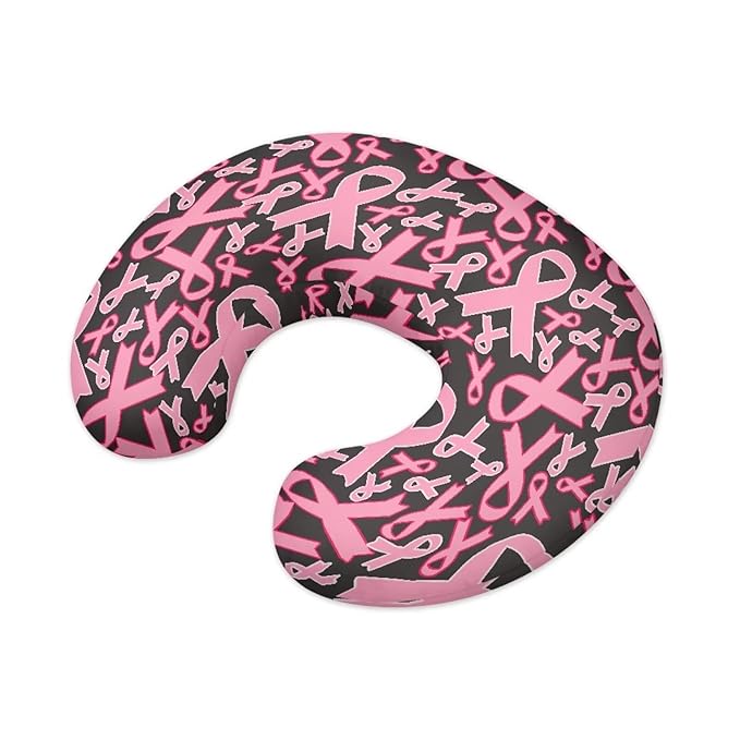 Pink Ribbon Nursing Pillowcase Nursing Pillow Cover, Breast Cancer Awareness Soft Breathable for Moms Baby Nursing Pillow Cover Nursing Pillowcase