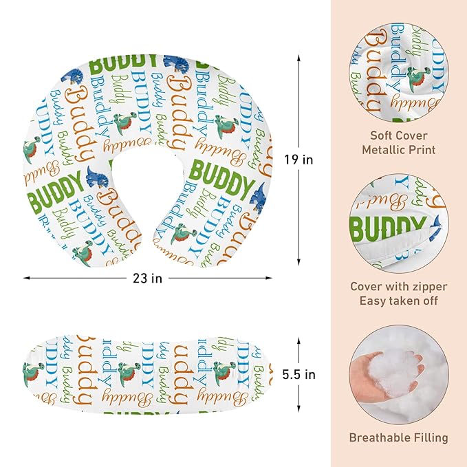 Dyoart Baby Nursing Pillow Cover,Personalized Comfortable Nursing Covers,Custom,Breastfeeding Pillow Slipcover for Bottle Feeding,Custom Gifts for Infant(one Size)