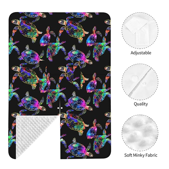 Sea Turtle Baby Car Seat Canopy Nursing for Breastfeeding Multi-Use Infant Stretchy Carrier Carseat Winter Cover for Newborn Girls Boys