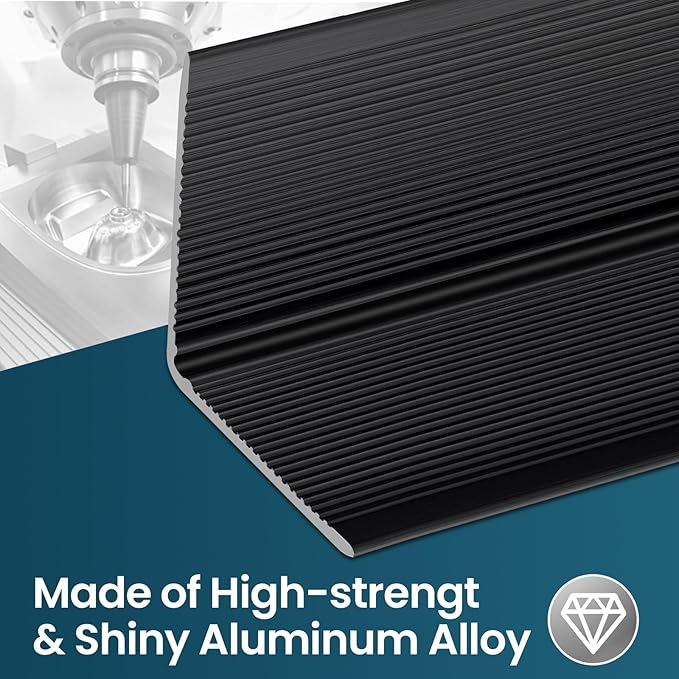 4PCS 36" Black Metal Corner Protector, Peel and Stick Aluminum Corner Guards L molding Tile Trim, Suit for Wall Door Frame Cabinet Baseboard Decor, Size 36in x 0.8in (Pack of 4)