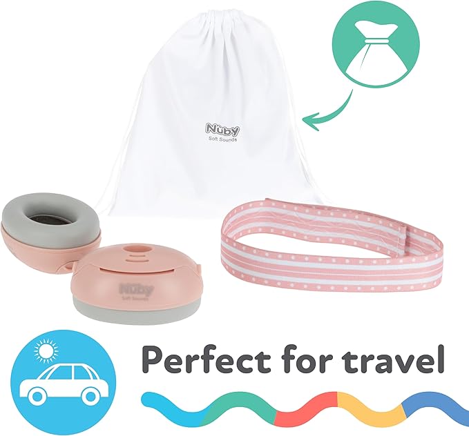 Nuby Soft Sounds Noise-Canceling Earmuffs with Travel Case