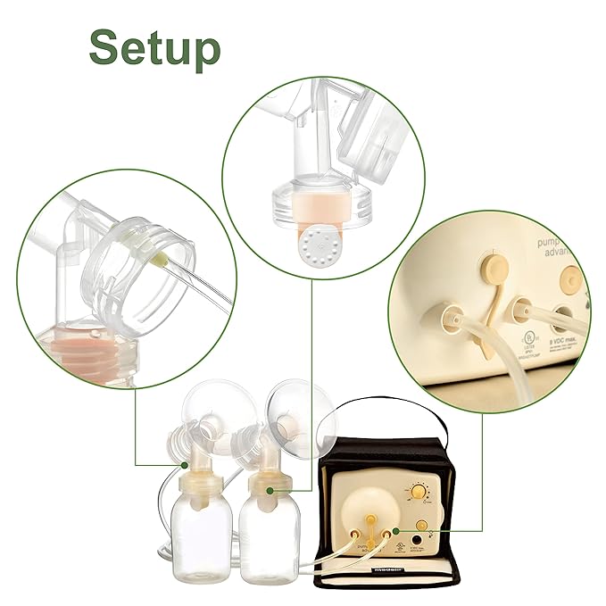 Maymom Breast Pump Kit Compatible with Medela Pump in Style Advanced Breast Pumps; 2X Breastshields (one-Piece, 19mm), 4 Valves, 6 Membranes, 2 Pump-in-Style Tubing; Can Replace Medela Valve