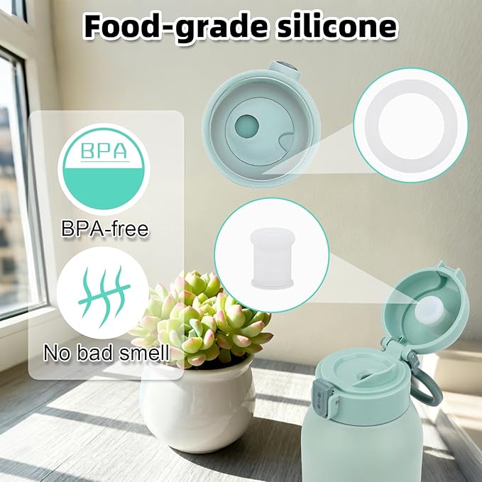 6pcs Baby Bottle Warmer Accessories Set Compatible with Momcozy, BPA-Free Silicone Stopper Gasket and Seal Rings Replacements for 17oz/500ml Portable Baby Portable Bottle Milk Warmer Parts