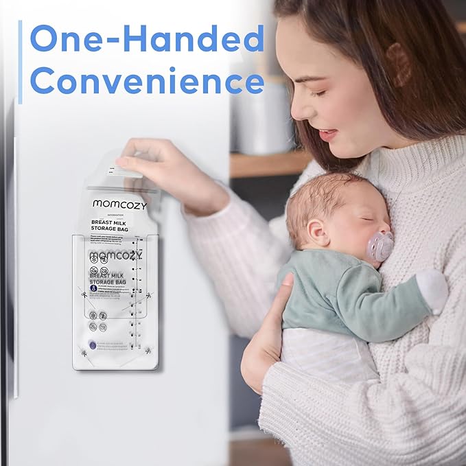 Magnetic Breastmilk Storage Bag Organizer for External Refrigerator Use - Strong 4 Magnets, Fits Lansinoh, Medela, Momcozy Milk Bags and All Breastmilk Storage Bags for Freezer - Bolsas Leche Materna