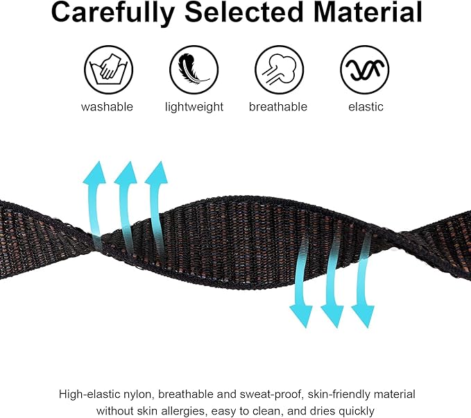 Bracelet for Kids, Protective Cover with Nylon Wristband, Anti Lost GPS Trackers Case Cover Elastic Watch Band for Toddlers Girls Boys Elders(Black)