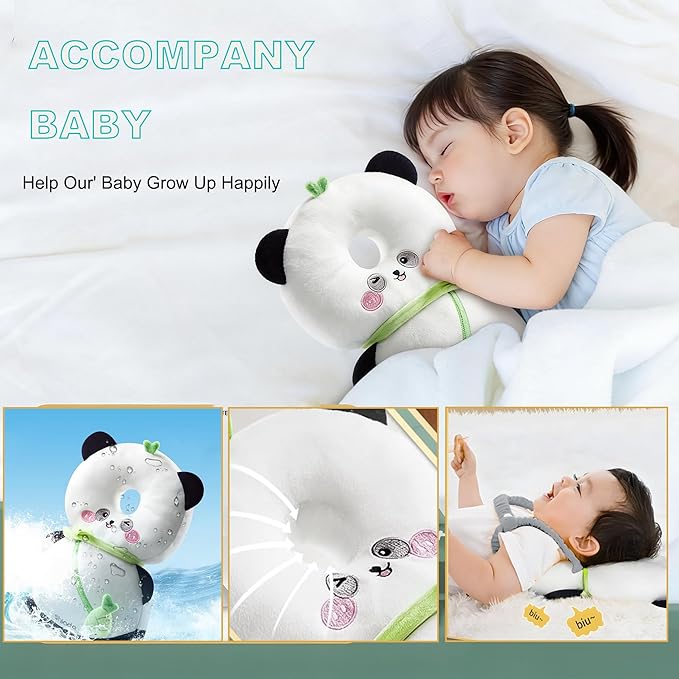 Baby Head Protector Backpack, Toddler Baby Head Protection Backpack with Baby Knee Pads Alarm Function for Walking & Crawling, Soft, Breathable and Wearing Safety Baby Head Protector- White Bear