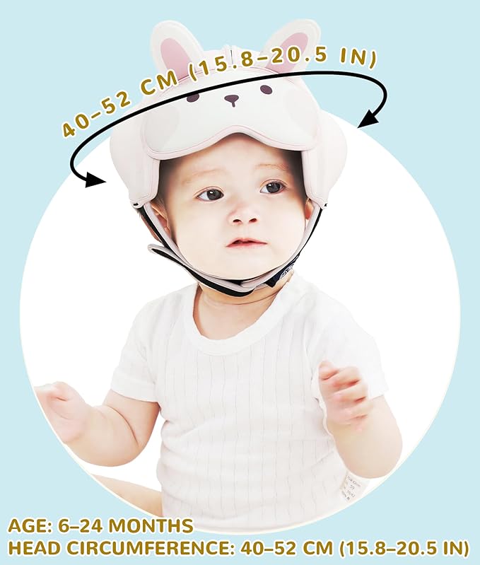 Baby Safety Helmet for Crawling Walking - Mambobaby Baby Helmet Adjustable Baby Head Protector Breathable Soft Infant Helmet Head Protection Helmets for Aged 6-24 Months, Ultra-Lightweight