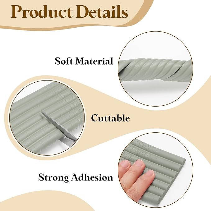 uxcell Bunk Bed Ladder Pad, 6.5ft NBR Self-Adhesive Corner Edge Protector Soft Furniture Corner Guard for Ladder Table Desk Edge, Gray
