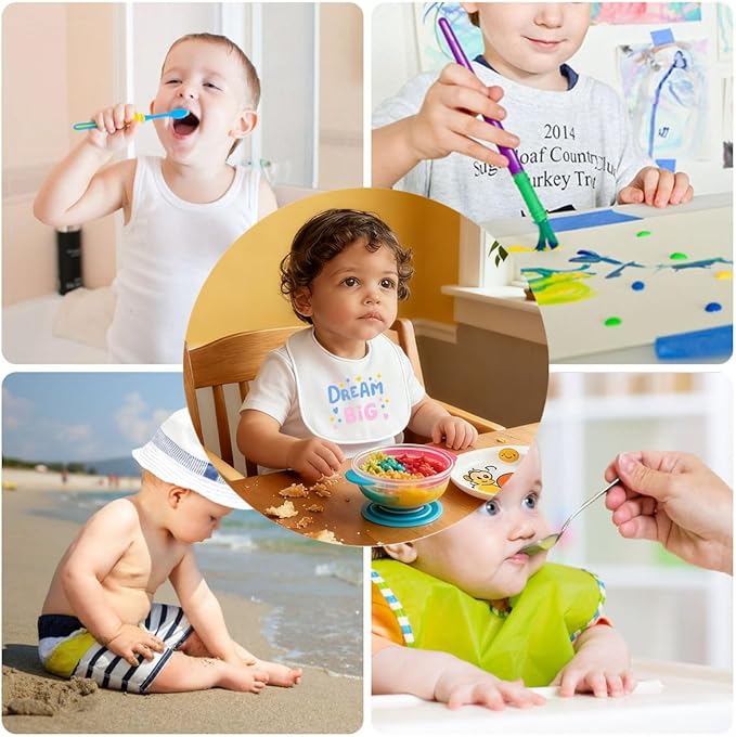Cute Unisex-Baby Bib, Cotton Adjustable Waterproof Drooler, Birthday Gifts for Girls Boys 0-24 Months