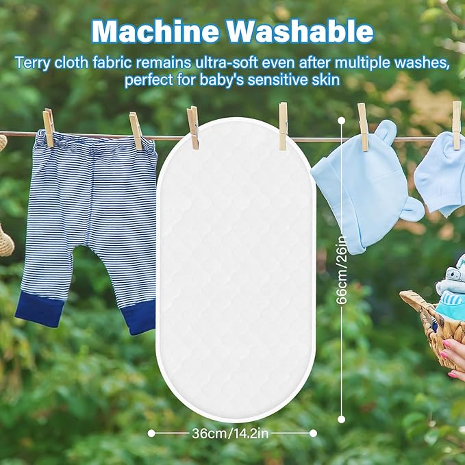 Baby Thicker Diaper Changing Quilted Pad Liner, Non-Slip 3 Pack Heavy Absorbency Reusable Incontinence Pads for Kids Changer Washable Underpads(YDYQ)