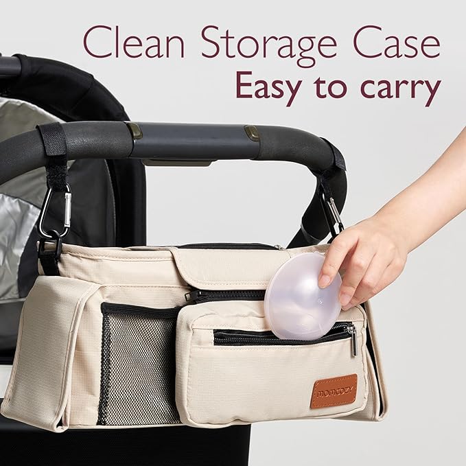 Momcozy Ultra-Thin Nipple Shields, 100% Food-Grade Silicone for Breastfeeding Moms, BPA/BPS-Free, Super-Soft & Portable Carry Case Included, 24mm