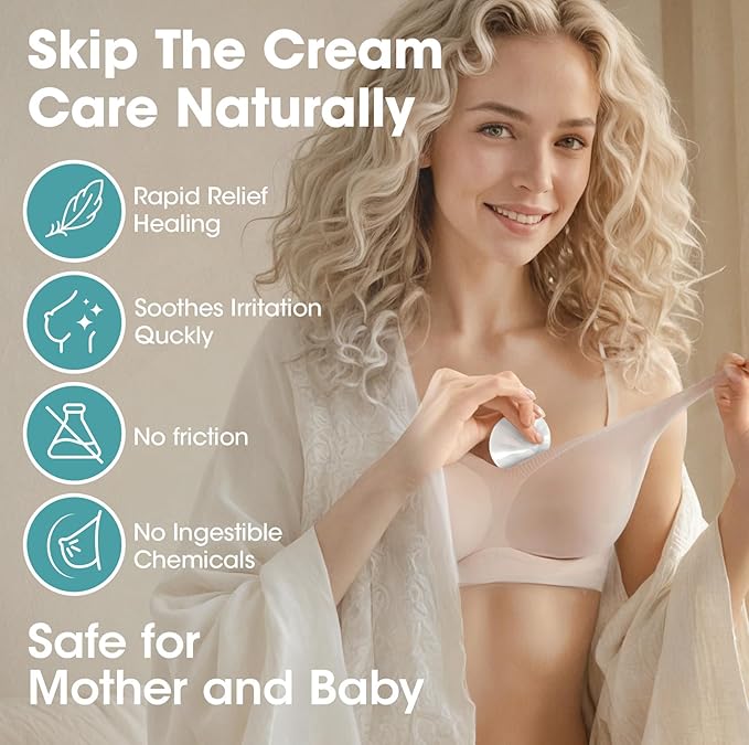 CheriBaby The Original Silver Nursing Cups, Silver Nipple Shield for Nursing Newborn, Nipple Cover for Breastfeeding Essential, Must Haves for Soothe and Protect Your Nipples, 925 Silver, Regular Size