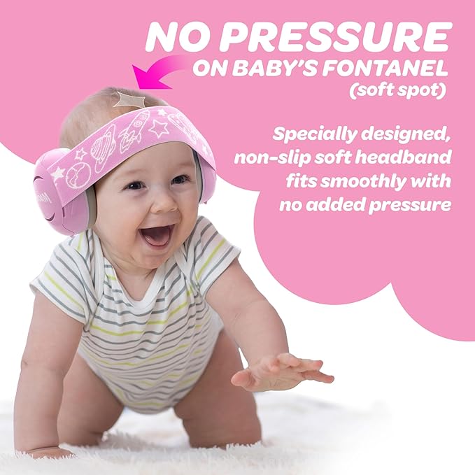 Mack's Baby Muffs | Baby Ear Muffs Noise Protection | High NRR | Noise Cancelling Headphones for Babies & Toddlers