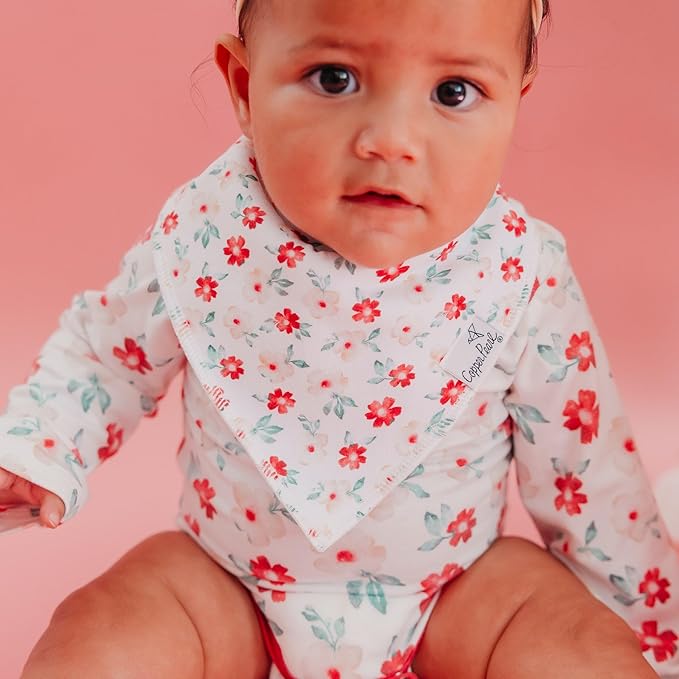 Copper Pearl Baby Bandana Bibs, 4 Pack