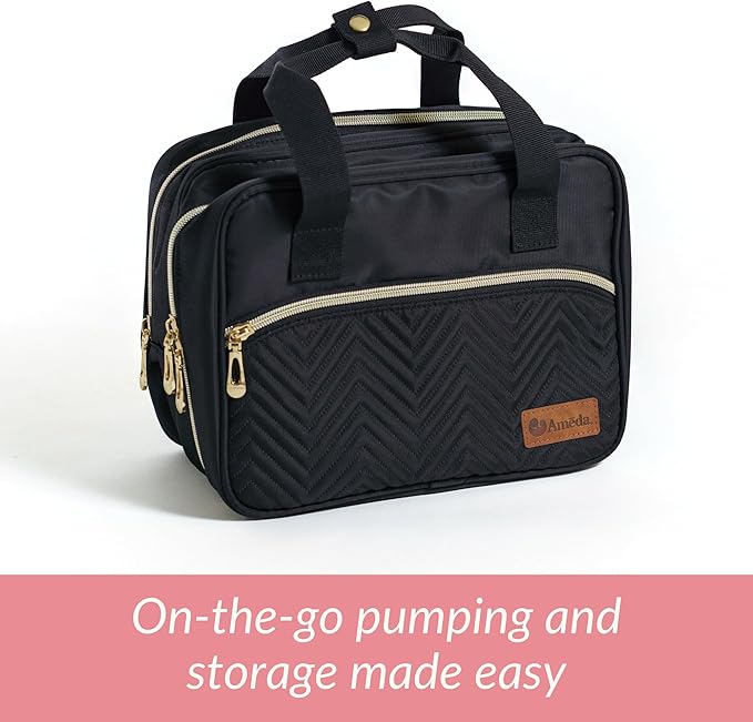 Ameda Universal Breast Pump Travel Bag | Pumping Essentials | Wearable Breast Pump Bag with Cooler | Wearable Breastpump Tote | Breastmilk Cooler