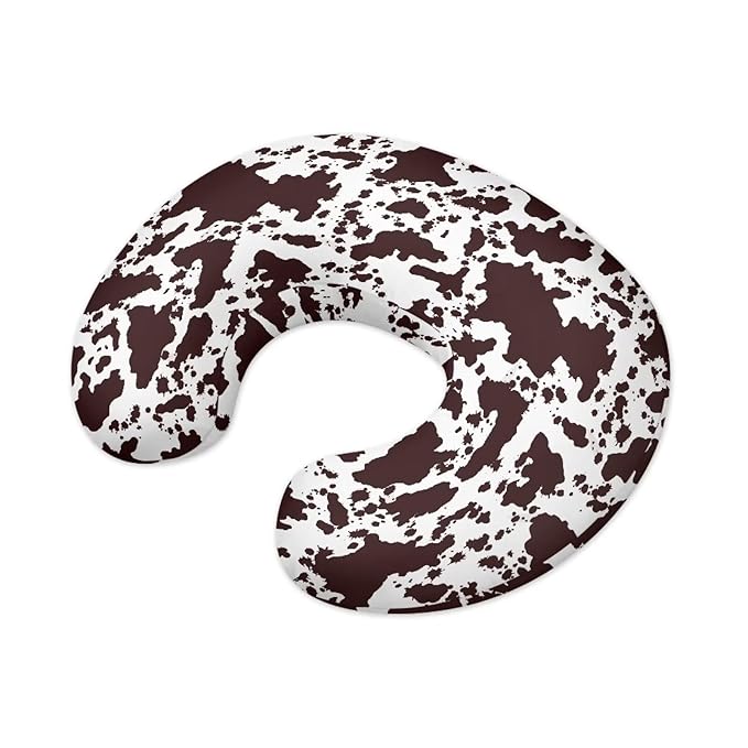 Brown Cow Baby Nursing Pillow Cover Stretchy Breathable Breastfeeding Pillow Cover Easy to Clean Neutral Pillow Cover for Infant Snug