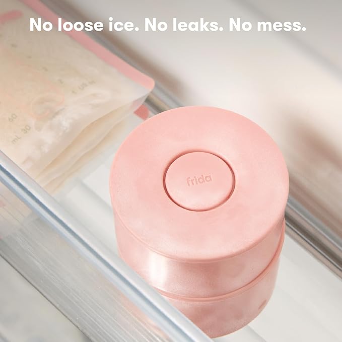 Frida Mom Flow + Go Breastmilk Cooler Bottle Ice Packs, Ice Pucks for 24hr Hold, Portable Breastmilk Cooler Packs for Travel, 2 Pack