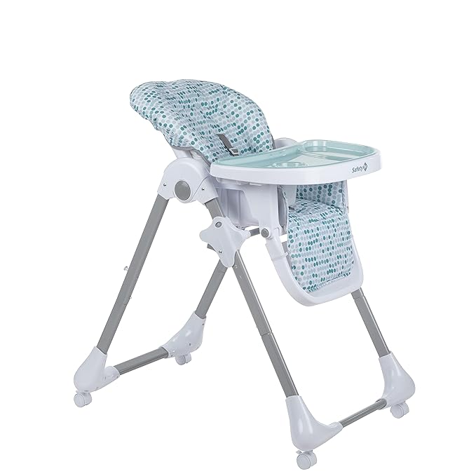 Safety 1st High Chairs for Babies and Toddlers, 3-In-1 Grow and Go with Tray and Adjustable Seat, Raindrop