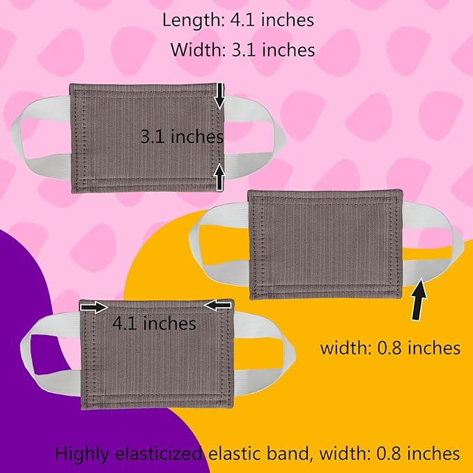 Baby Proof Door Silencer & Cloth Latch Cover, Quiet Close Anti-Slam Pads to Prevent Slamming and Accidental Locking, for Nursery and Toddler Safety (3, Purple, 4.1 * 3.1 inches)