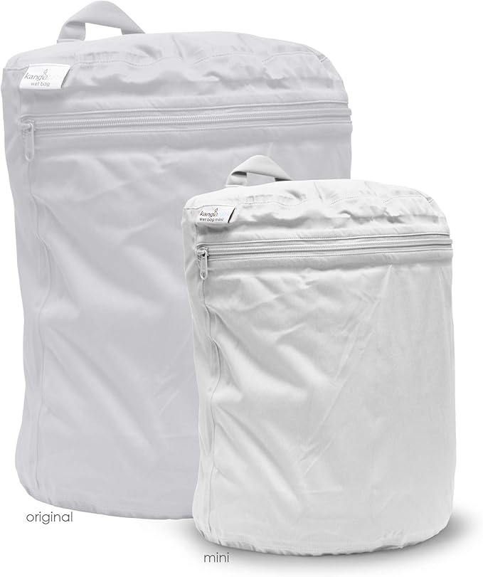 Kanga Care Wet Bag MINI Seam Sealed Waterproof 3D Dimensional for Baby Cloth Diapers, Travel, Beach, Pool, Gym, Swim | Fluff