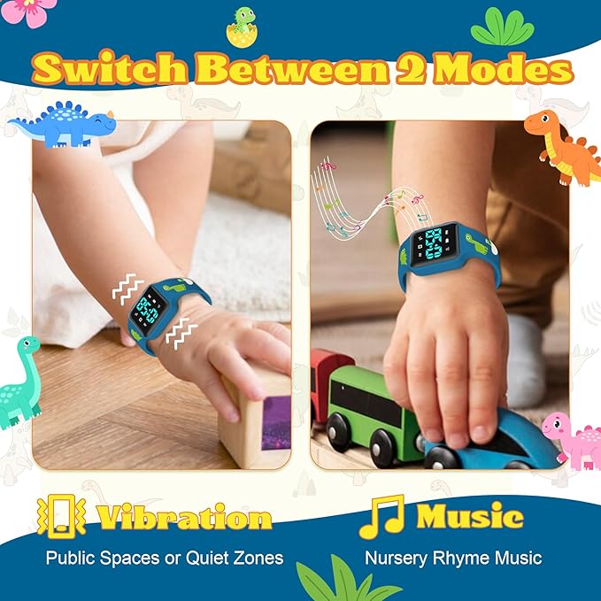 Toddler Potty Training Set – Potty Training Watch with Musical/Vibration Alerts, Fun Board Book, Progress Chart & Reward Stickers – Interactive Toilet Learning Kit for Boys and Girls Ages 2-6