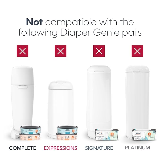 The Diaper Genie Jumbo+ Square Refill,with continuous film,can hold up to 1080 newborn-sized diapers per refill.,(Pack of 12)