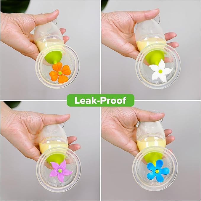 haakaa Flower Stopper Breastpump Stopper Manual Breast Pump Silicone Flower Stopper 100% Food Grade Silicone BPA PVC and Phthalate Free 1 pc, White