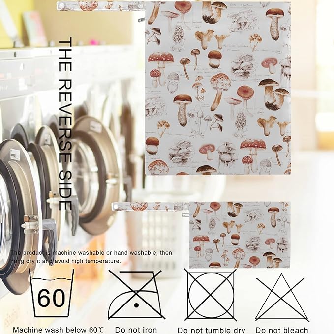 visesunny Hand Drawn Mushroom 2Pcs Wet Bag with Zippered Pockets Washable Reusable Roomy for Travel,Beach,Pool,Daycare,Stroller,Diapers,Dirty Gym Clothes, Wet Swimsuits, Toiletries