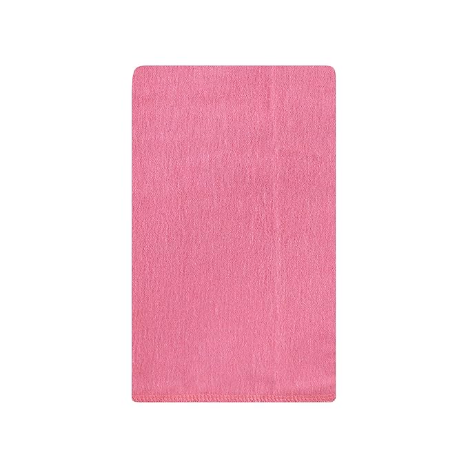 Hudson Baby Unisex Baby Cotton Flannel Burp Cloths, Blush Rose, One Size