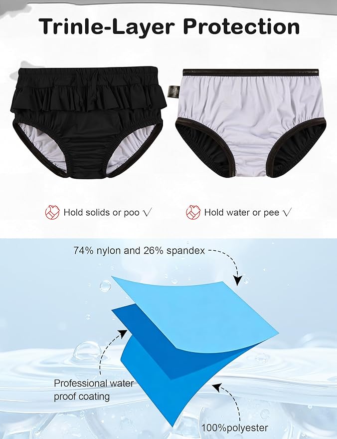 Youth Special Needs Reusable Swim Diapers Swimwear for Incontinence Diaper Covers Waterproof,Leakproof
